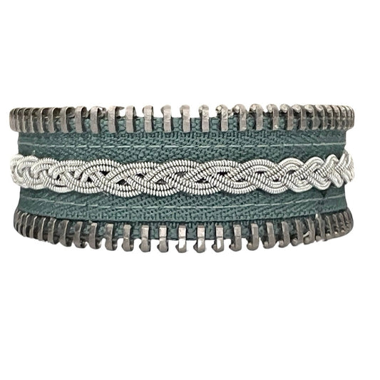 Sami-Style Zipper Bracelet: Jade